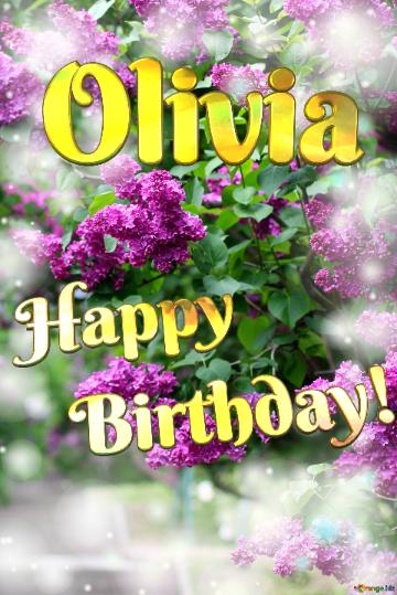 Lilac Flower Happy   Birthday! Olivia