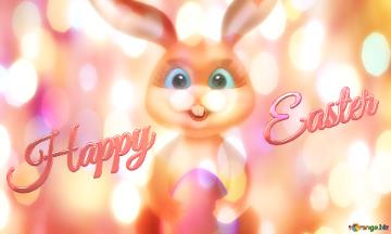 Rabbit Happy Easter Card Easter Rabbit