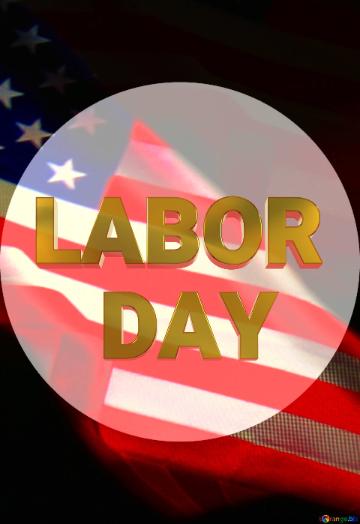 Labor Day American Flag Dark Background Usa Presentation Template