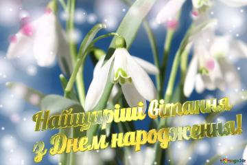 Мої вітання з Днем народження! Flowers  spring background