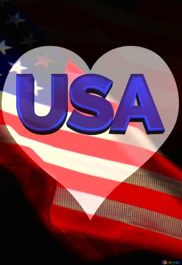 Usa Heart Background American Flag Dark Background Love Usa