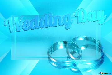 Rings Blue card Wedding Day