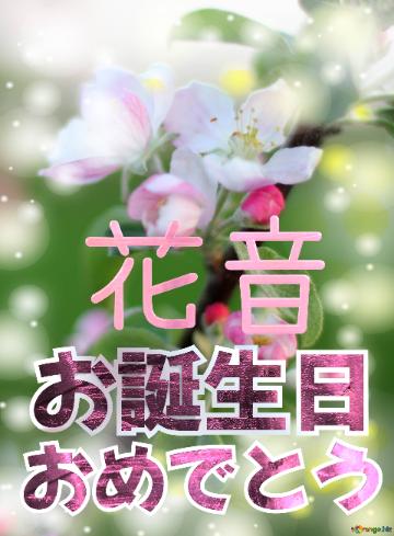 お誕生日 おめでとう 花音  Flowers Of The Apple-tree Background