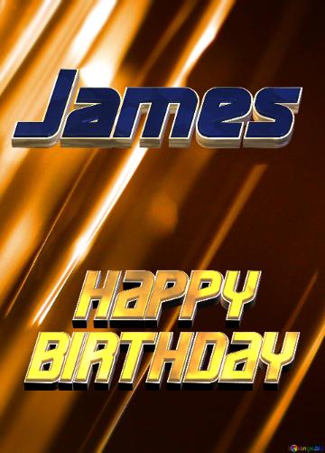 Birthday James Dark Gold Lines Background
