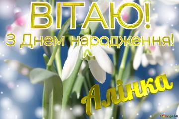 ВІТАЮ! Алінка З Днем народження!  Flowers  spring background