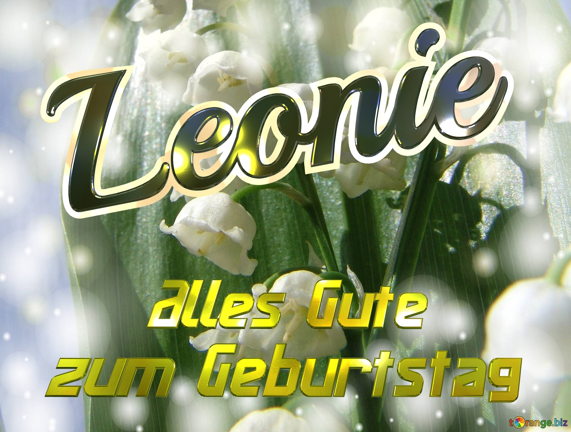     Alles Gute  zum Geburtstag Leonie  Maiglöckchen Blumen №0