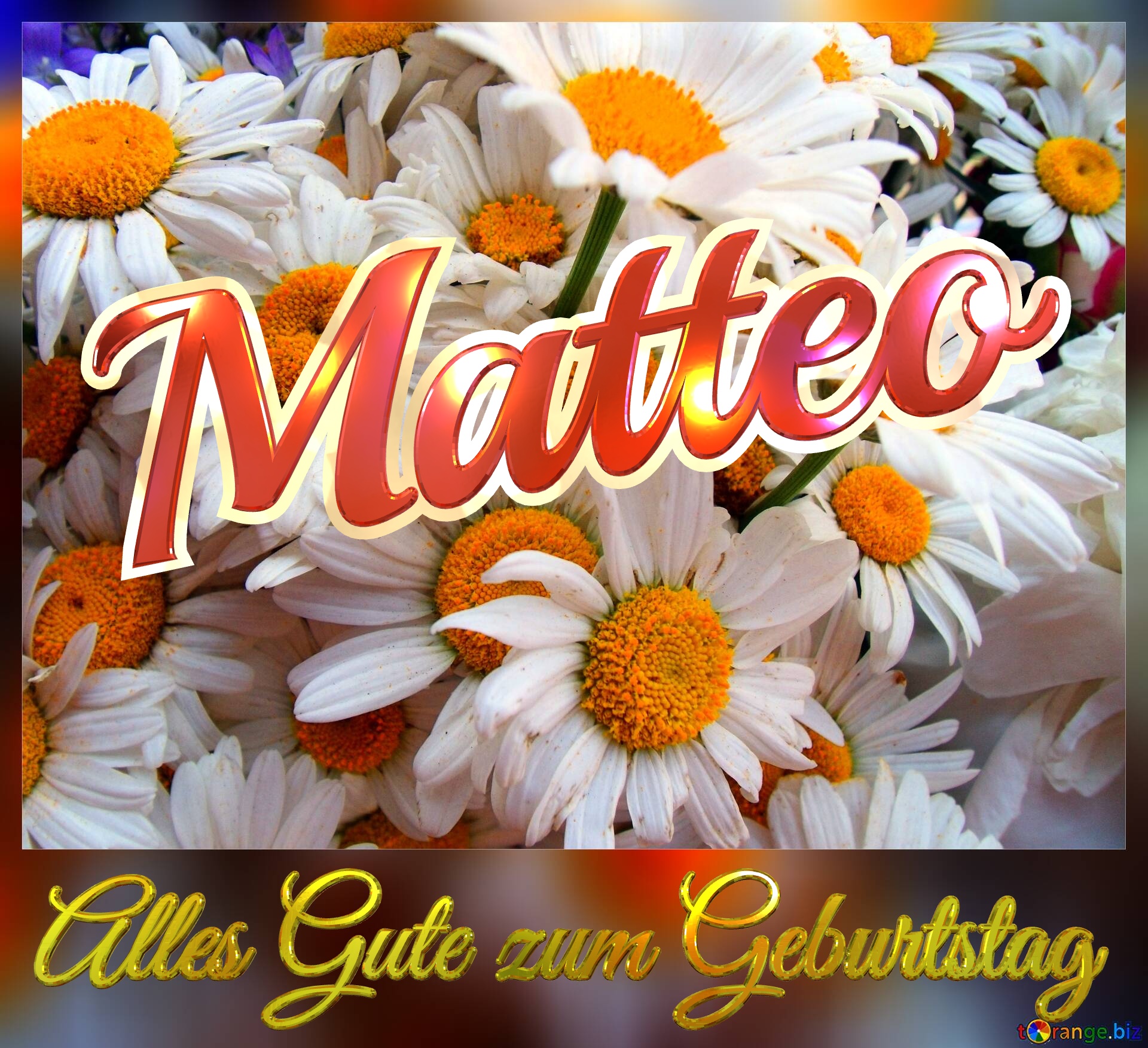 Alles Gute zum Geburtstag Matteo  Das ist ein Gänseblümchen. №0