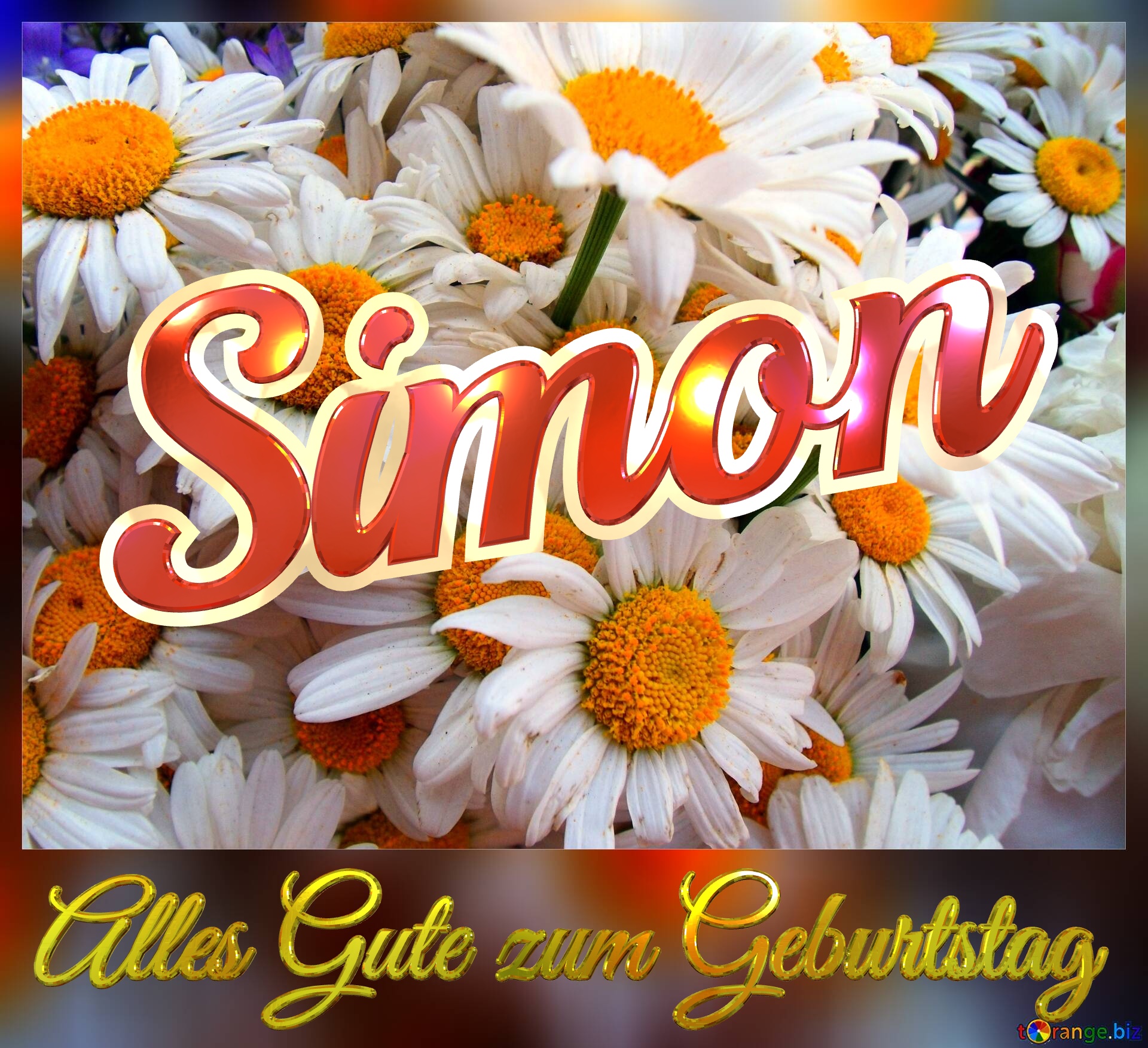 Alles Gute zum Geburtstag Simon  Das ist ein Gänseblümchen. №0
