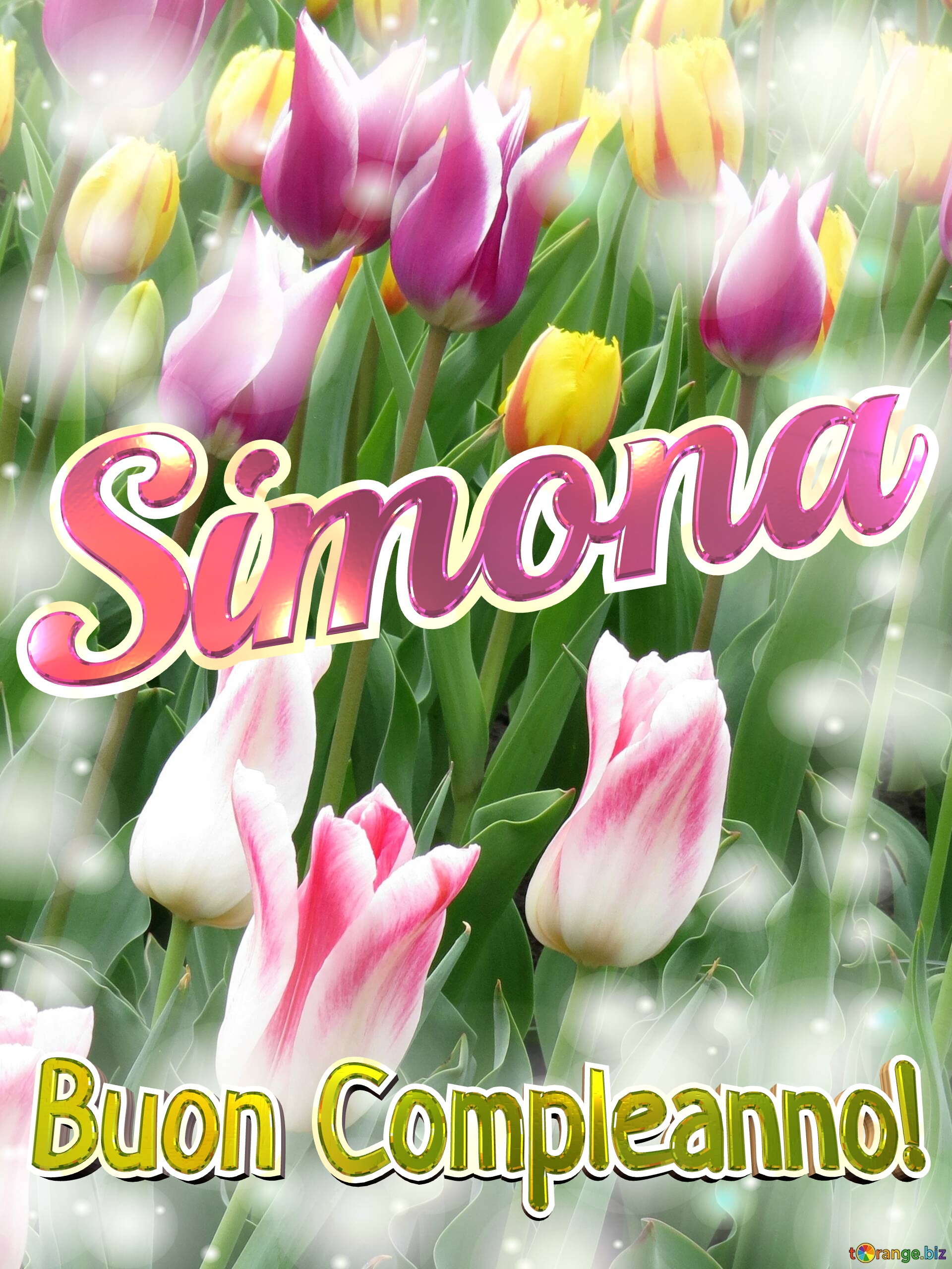 Buon Compleanno! Simona  La bellezza dei tulipani è un richiamo alla bellezza della vita, goditi ogni istante della tua vita. №0