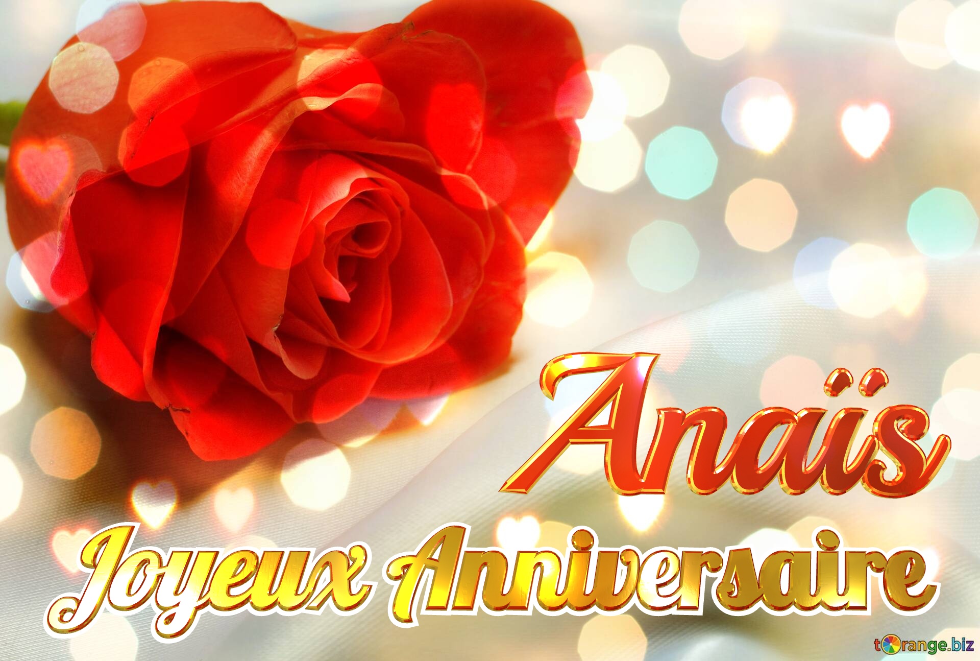 Joyeux Anniversaire Anaïs  Fond de rose №0