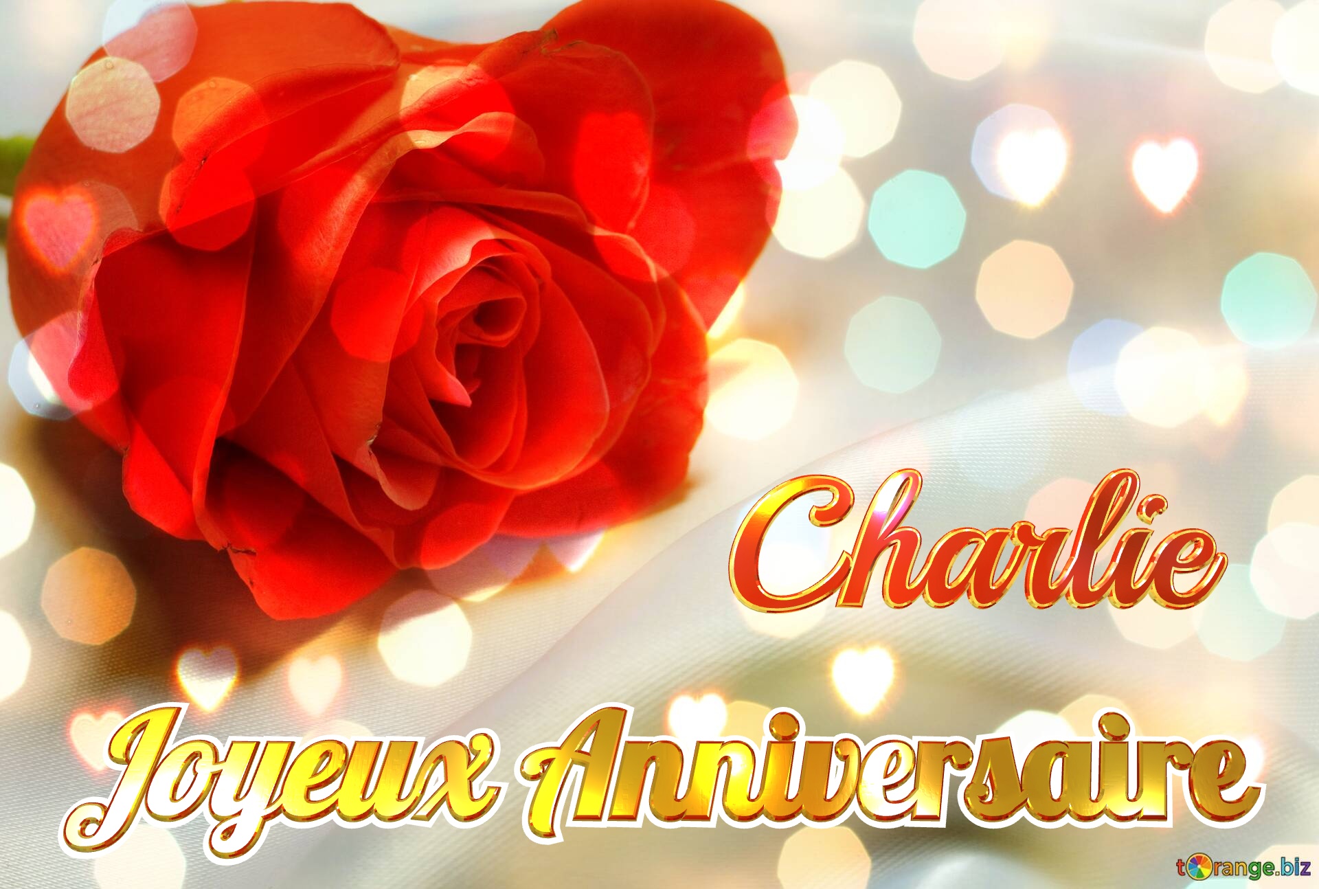 Joyeux Anniversaire Charlie  Fond de rose №0
