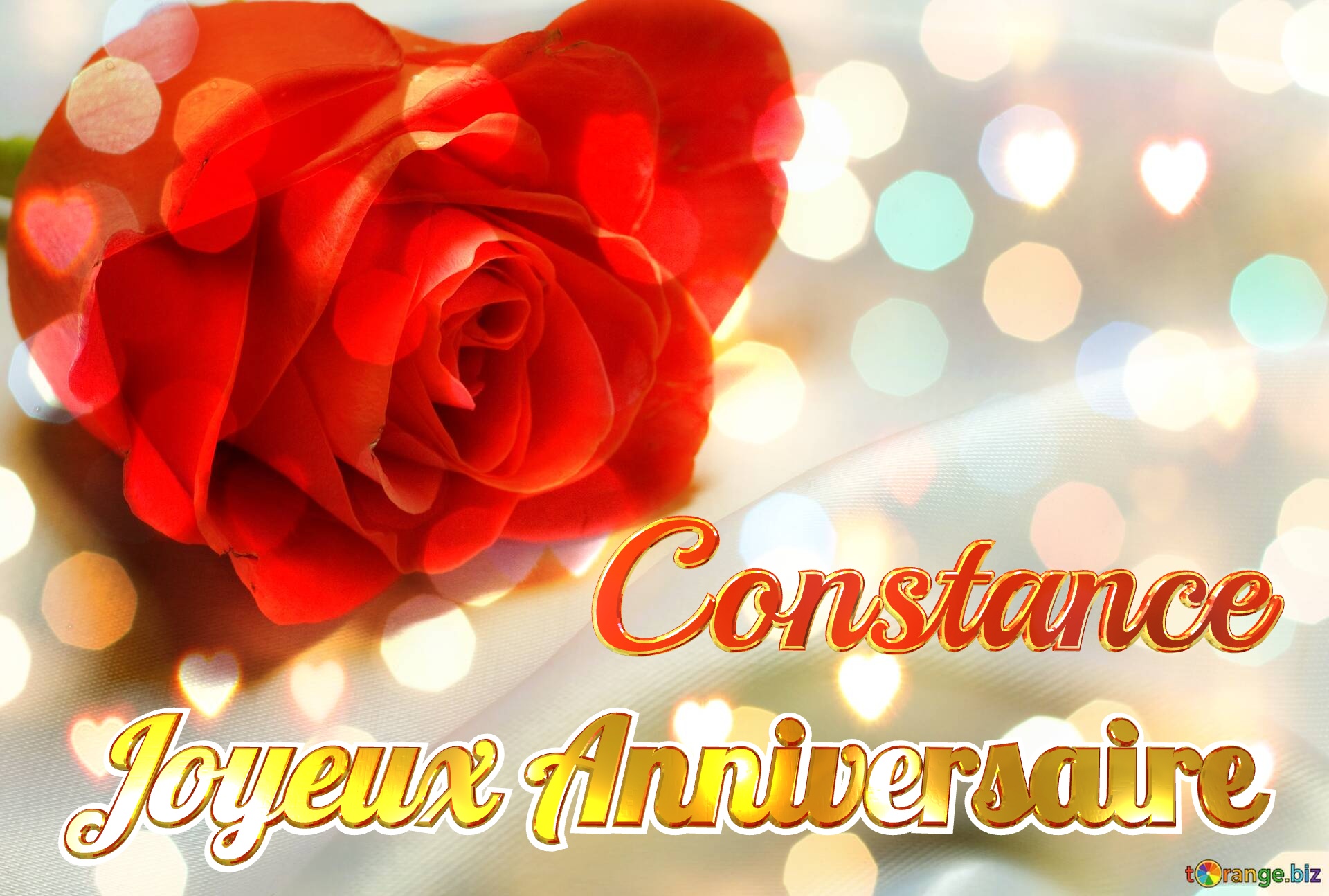 Joyeux Anniversaire Constance  Fond de rose №0