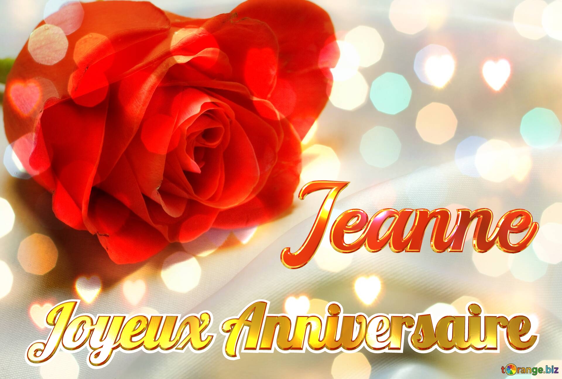 Joyeux Anniversaire Jeanne  Fond de rose №0