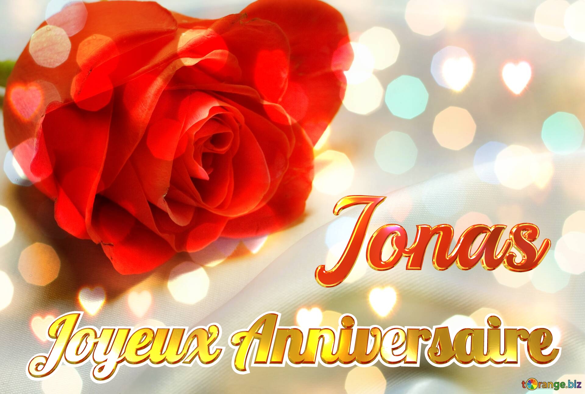 Joyeux Anniversaire Jonas  Fond de rose №0