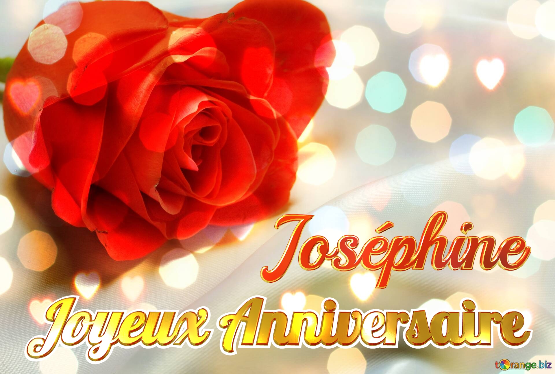 Joyeux Anniversaire Joséphine  Fond de rose №0