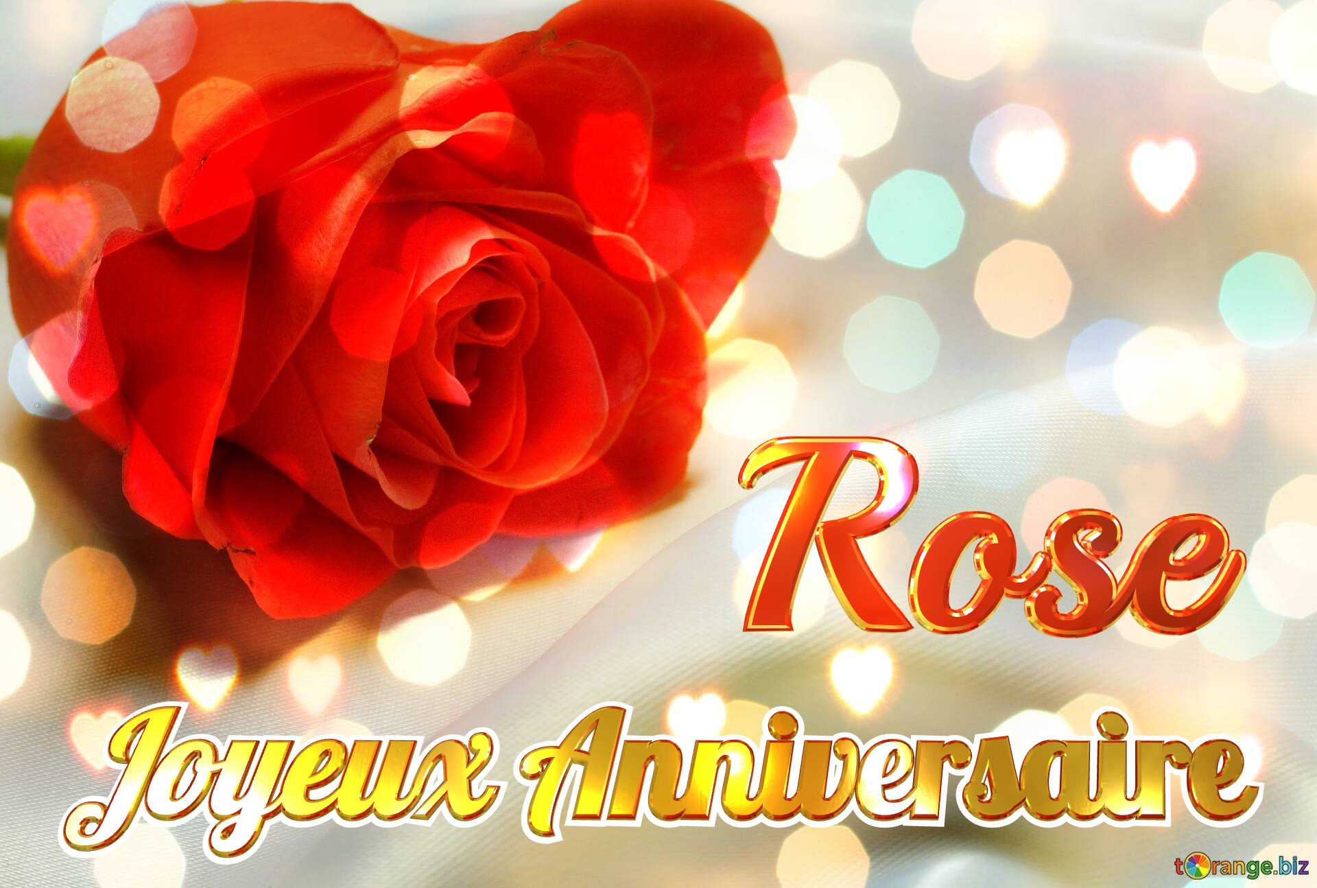 Joyeux Anniversaire Rose  Fond de rose №0