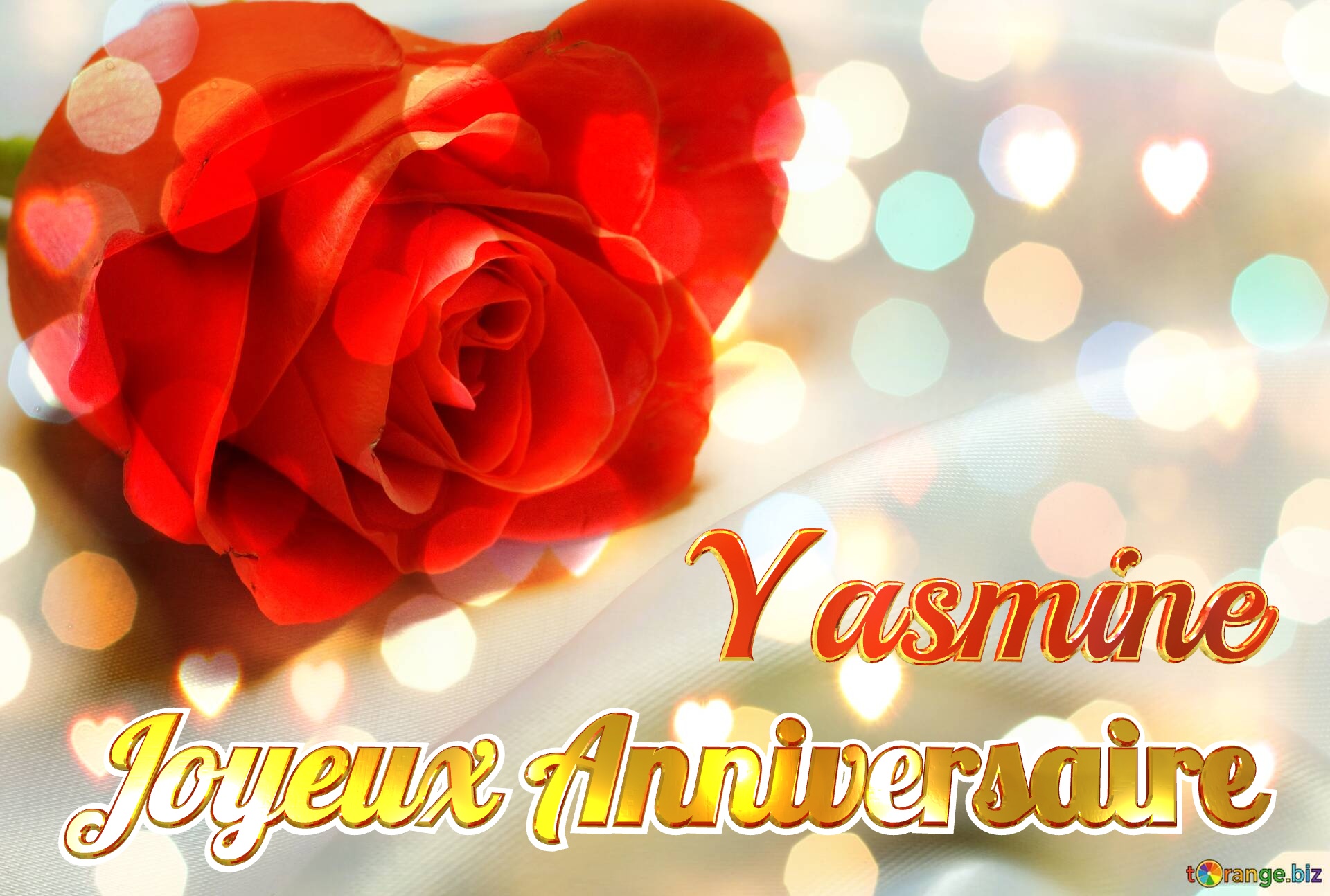 Joyeux Anniversaire Yasmine  Fond de rose №0