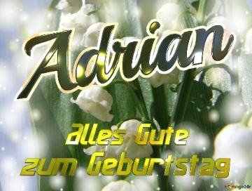     Alles Gute  Zum Geburtstag Adrian  Maiglöckchen Blumen