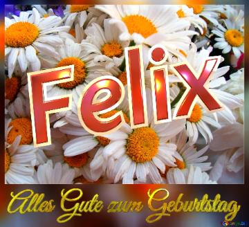 Alles Gute Zum Geburtstag Felix  Das Ist Ein Gänseblümchen.