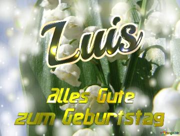     Alles Gute  Zum Geburtstag Luis  Maiglöckchen Blumen