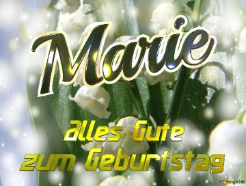     Alles Gute  Zum Geburtstag Marie  Maiglöckchen Blumen