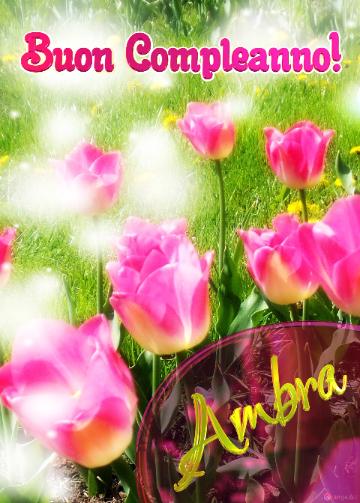 Buon Compleanno! Ambra   Il Tulipano è Un Simbolo Di Sincerità, Auguri Per Una Vita Sincera E...