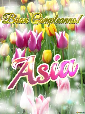 Buon Compleanno! Asia  Questi Tulipani Ti Portano La Bellezza Della Primavera E La Gioia Della...