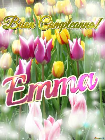 Buon Compleanno! Emma  Questi Tulipani Ti Portano La Bellezza Della Primavera E La Gioia Della...