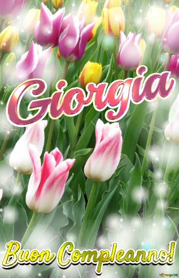 Buon Compleanno! Giorgia  Questi Tulipani Ti Portano La Speranza Per Il Futuro E La Felicità Per...