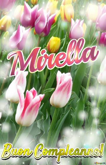 Buon Compleanno! Mirella  Questi Tulipani Ti Portano La Speranza Per Il Futuro E La Felicità Per...