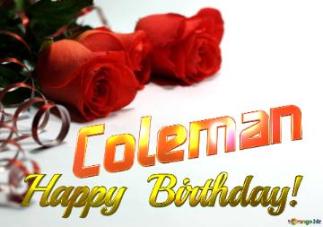 Coleman   Birthday   Wishes Background
