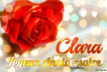 Joyeux Anniversaire Clara  Fond De Rose