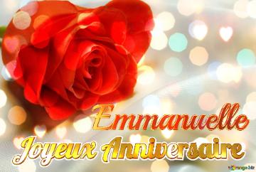 Joyeux Anniversaire Emmanuelle  Fond De Rose