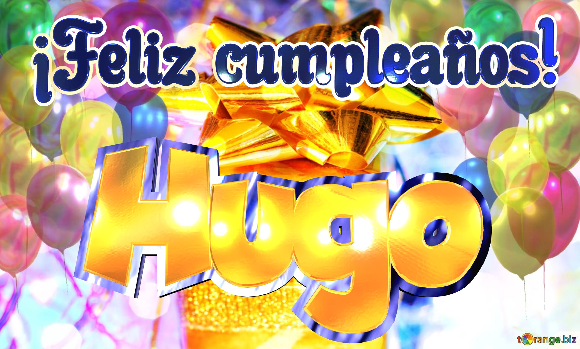 Hugo ¡Feliz cumpleaños! Fondo para felicitaciones por tu cumpleaños. №0