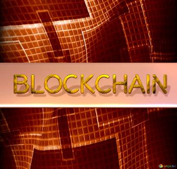 Illustration Blockchain Red  technology background