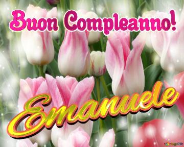 Buon Compleanno! Emanuele  Questi Tulipani Ti Portano L`energia Della Vita E La Bellezza Della...