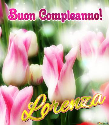 Buon Compleanno! Lorenza  Questi Tulipani Ti Portano La Speranza Per Un Futuro Pieno Di Successi E...