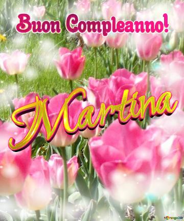 Buon Compleanno! Martina  Che Questi Tulipani Ti Portino La Gioia E La Felicità Che Hai Sempre...