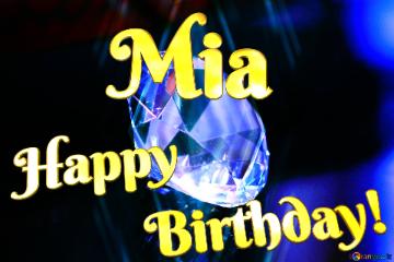 Diamond Birthday card for Mia