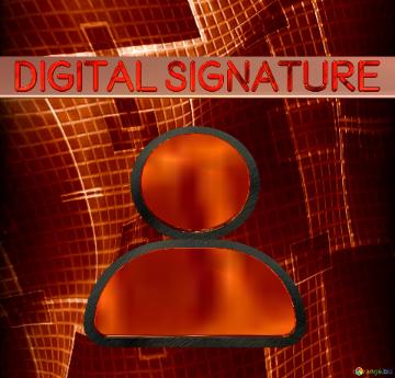 Illustration   Digital Signature Red  technology background