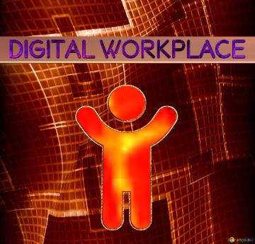 Illustration   Digital Workplace Red  Technology Background