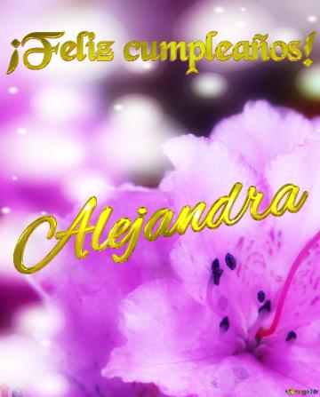 ¡feliz Cumpleaños! Alejandra  Flores En Pleno Esplendor