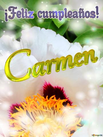 ¡feliz Cumpleaños! Carmen  Flores Para El Alma: Un Bálsamo Para Los Momentos...