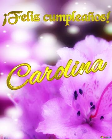 ¡Feliz cumpleaños! Carolina 