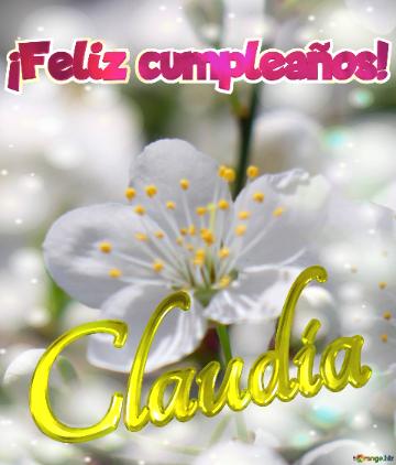 ¡Feliz cumpleaños! Claudia 