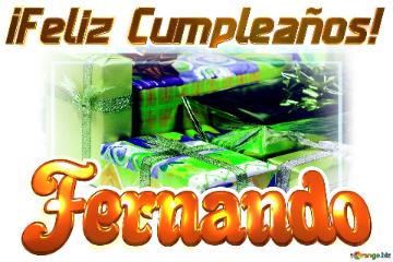 ¡feliz Cumpleaños! Fernando  Fondo  Regalo
