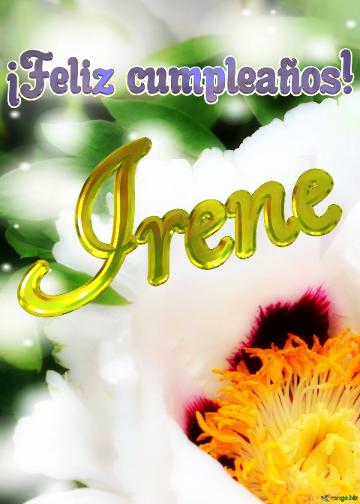 ¡feliz Cumpleaños! Irene  El Jardín De Los Sueños: Flores Que Nos Invitan A Soñar