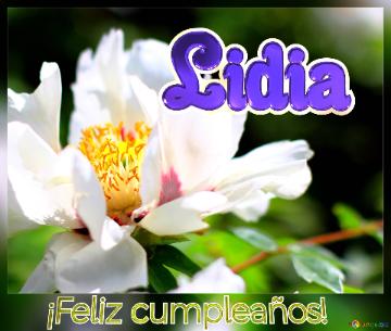 ¡Feliz cumpleaños! Lidia 