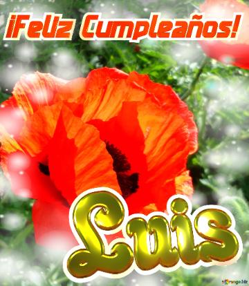 ¡feliz Cumpleaños! Luis  Flores De Amor