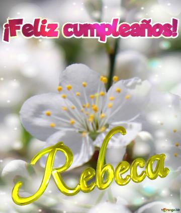 ¡Feliz cumpleaños! Rebeca 